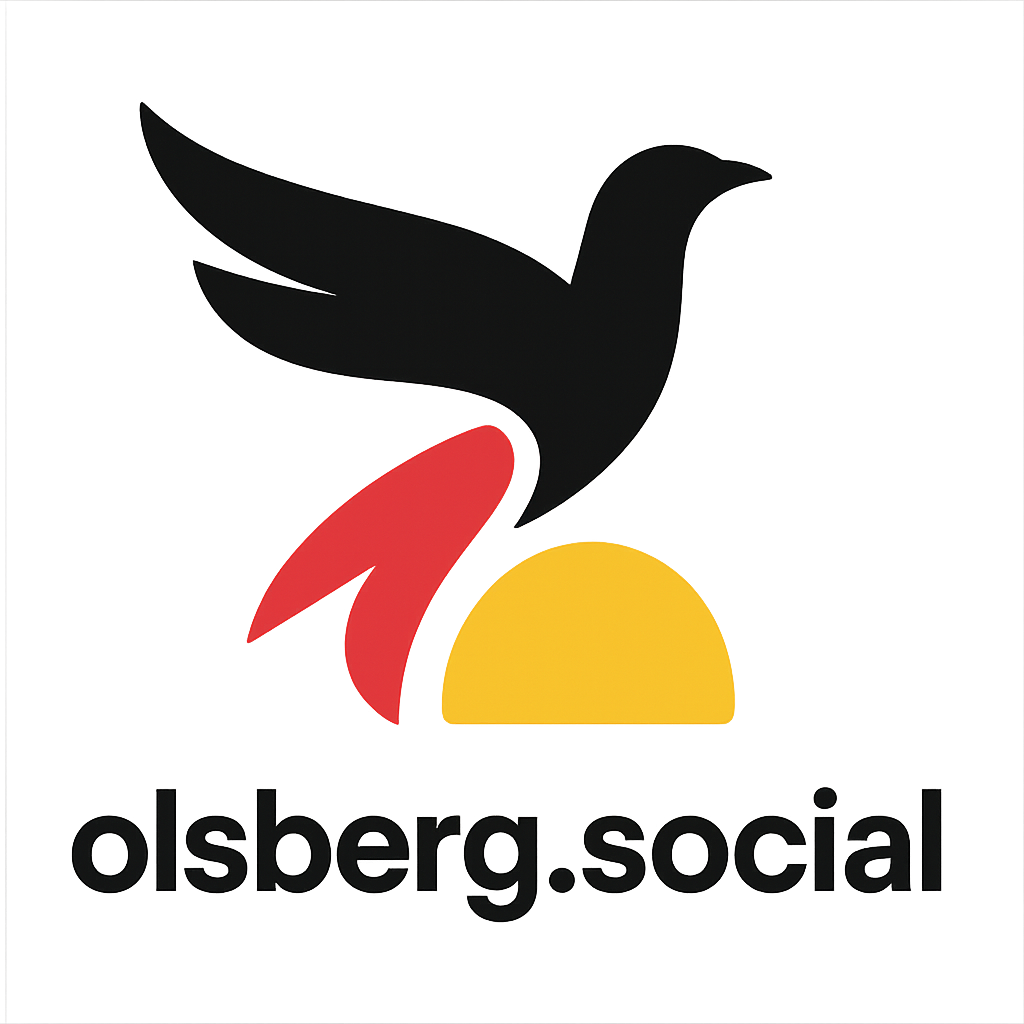 Logo von olsberg.social – Wappen mit Fediverse-Symbol